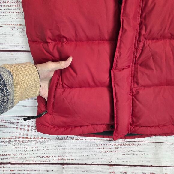 Banana Republic Men's Red Goose Down Puffer Vest S Thermal Warm Wind Resistant - Picture 6 of 11